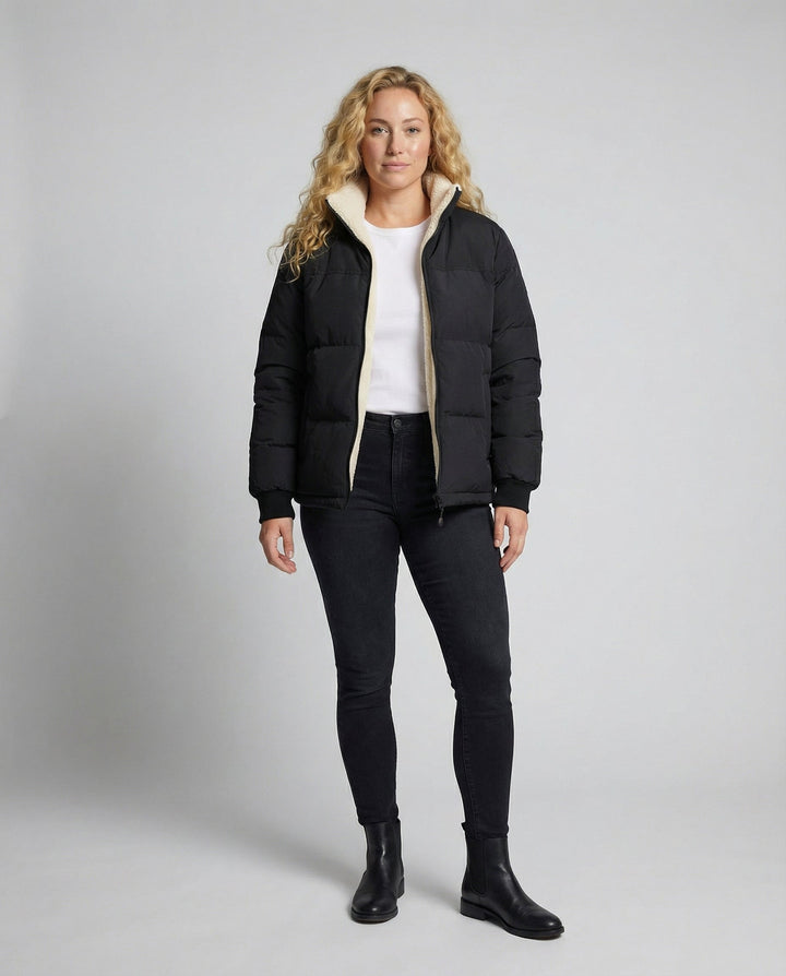 Gefütterte Damen Steppjacke Winter