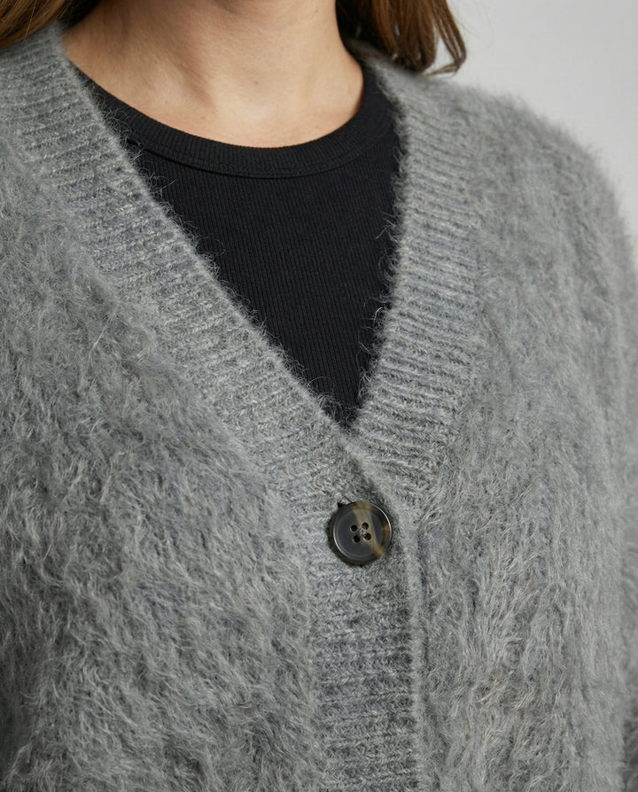 Kuschelige Mohair Strickjacke Damen