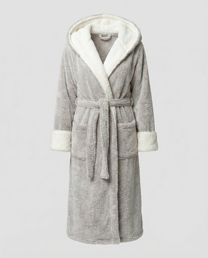 Kuscheliger Fleece Morgenmantel Damen