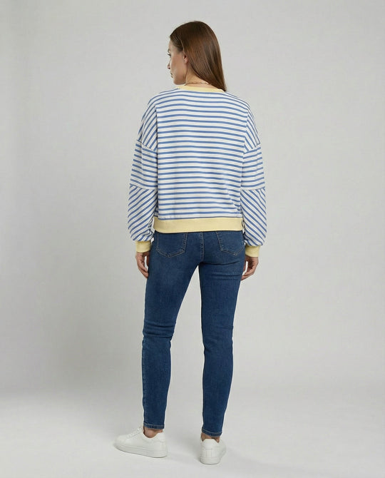 Boxy Sweatshirt Damen Gestreift | Nord Taschen