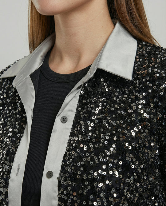 Glitzernde Damen Paillettenbluse