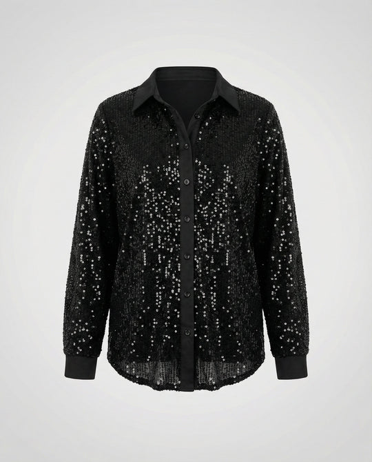 Glitzernde Damen Paillettenbluse