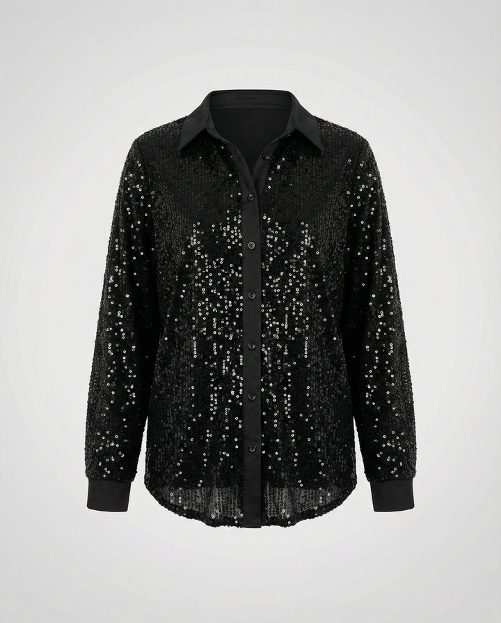 Glitzernde Damen Paillettenbluse