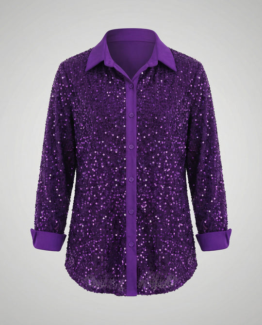 Glitzernde Damen Paillettenbluse