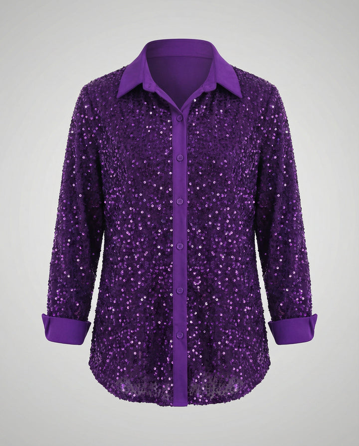 Glitzernde Damen Paillettenbluse