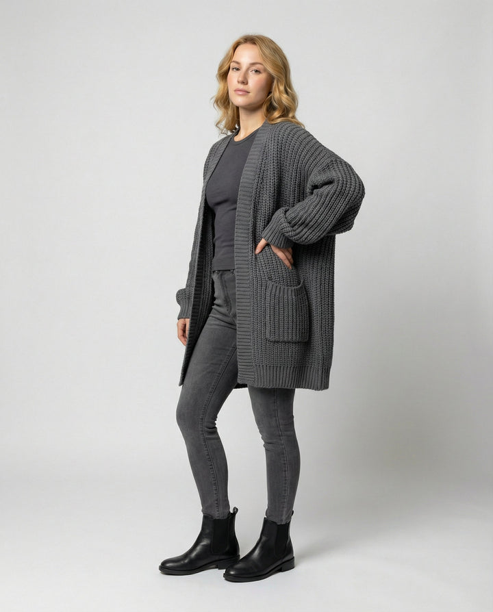 Oversized Strickmantel Damen