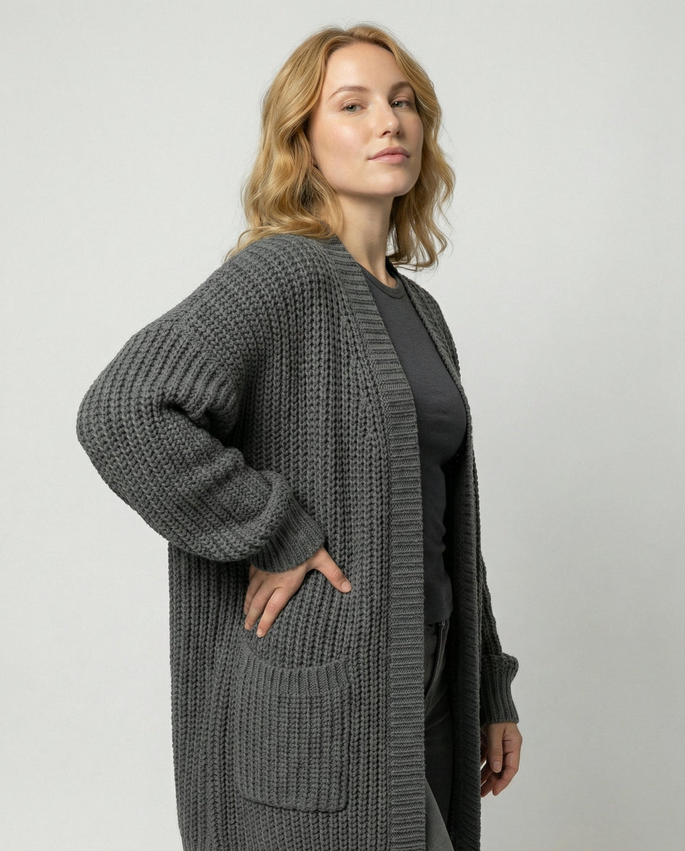 Oversized Strickmantel Damen