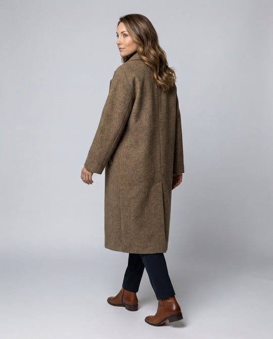 Damen Oversized Wollmantel