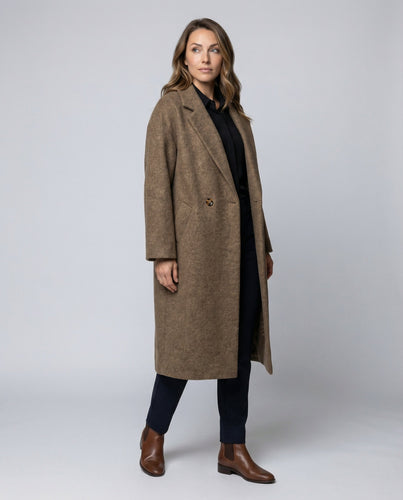 Damen Oversized Wollmantel