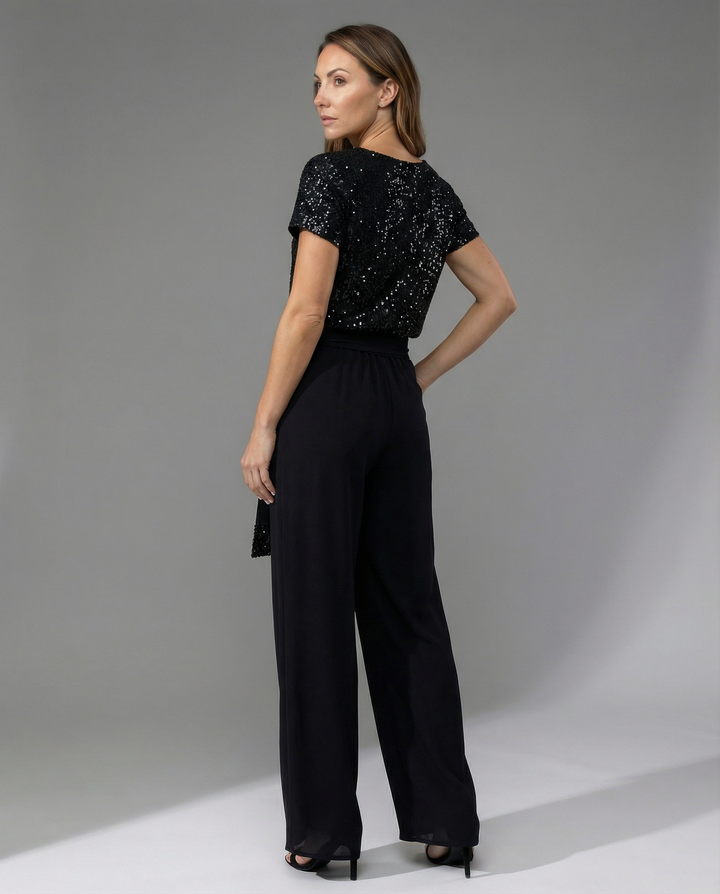 Glitzer Jumpsuit Damen Elegant