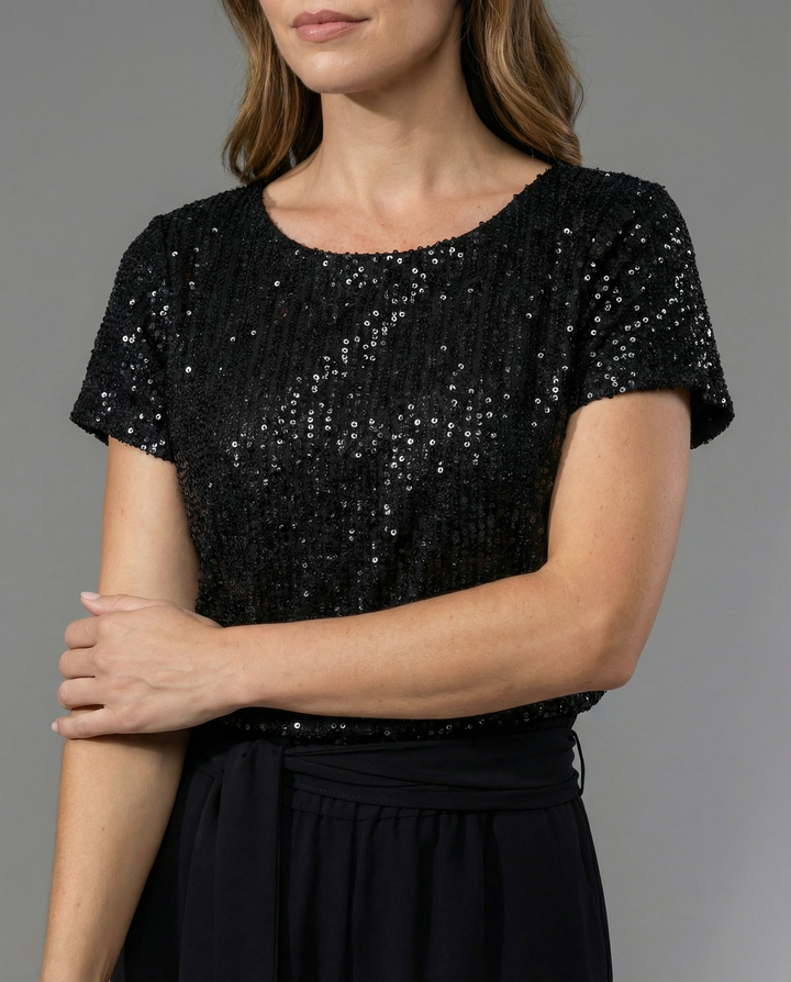 Glitzer Jumpsuit Damen Elegant