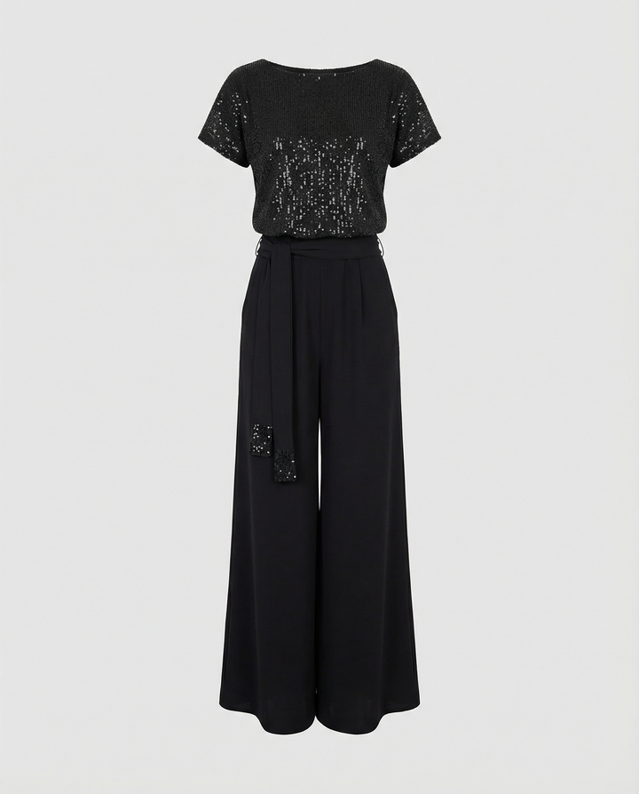 Glitzer Jumpsuit Damen Elegant