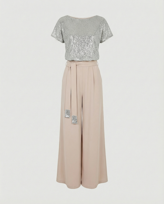 Glitzer Jumpsuit Damen Elegant