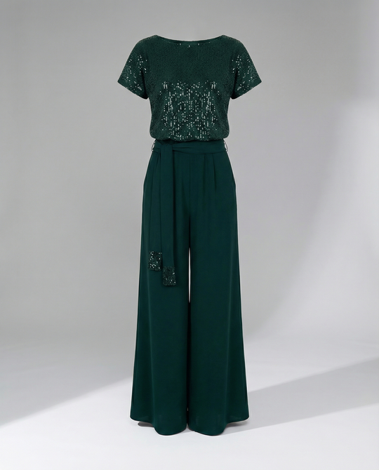 Glitzer Jumpsuit Damen Elegant