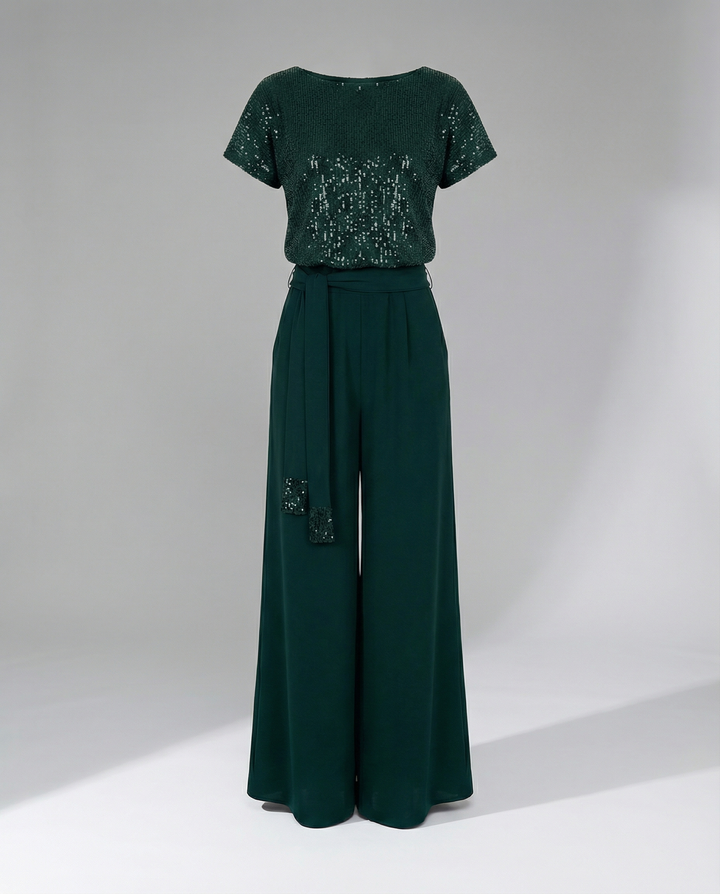 Glitzer Jumpsuit Damen Elegant