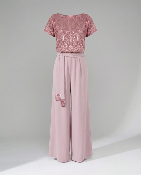 Glitzer Jumpsuit Damen Elegant