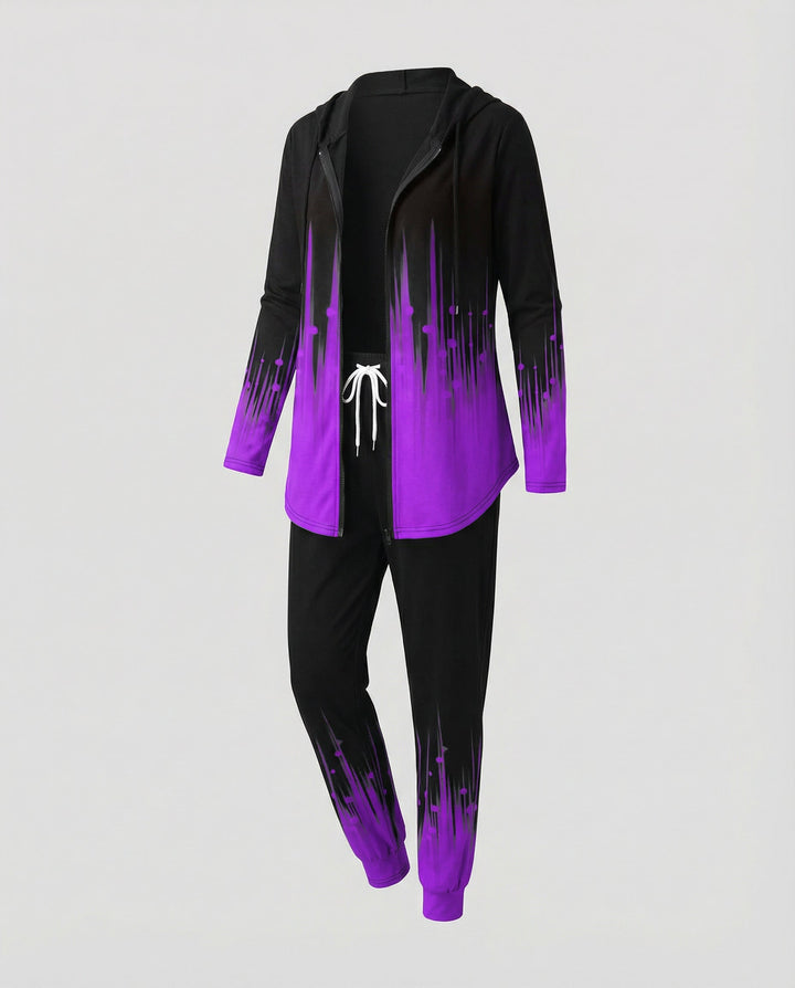 Bequemer Damen Farbverlauf Sportanzug