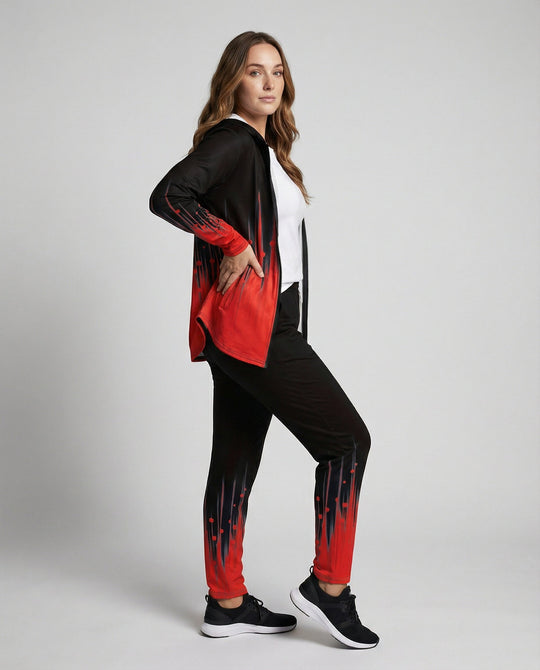 Bequemer Damen Farbverlauf Sportanzug