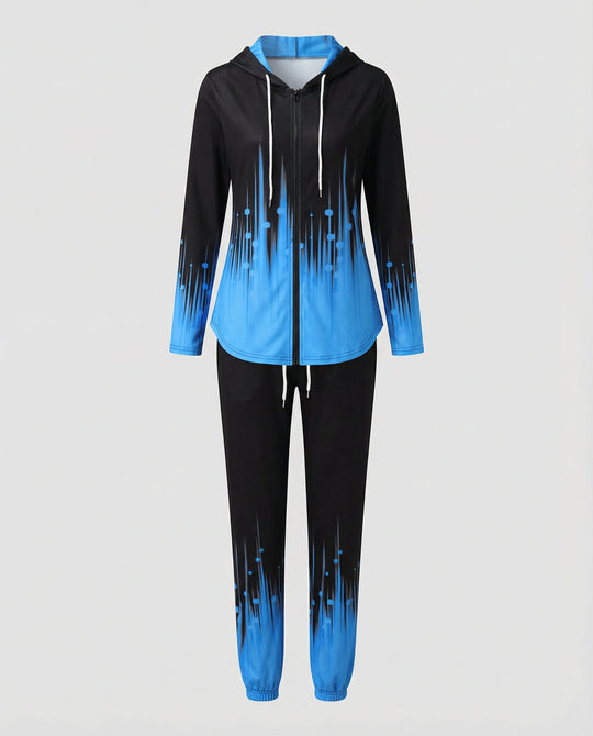 Bequemer Damen Farbverlauf Sportanzug