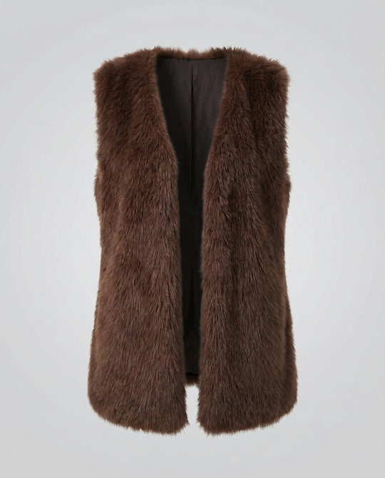 Damen Fellweste Kunstfell