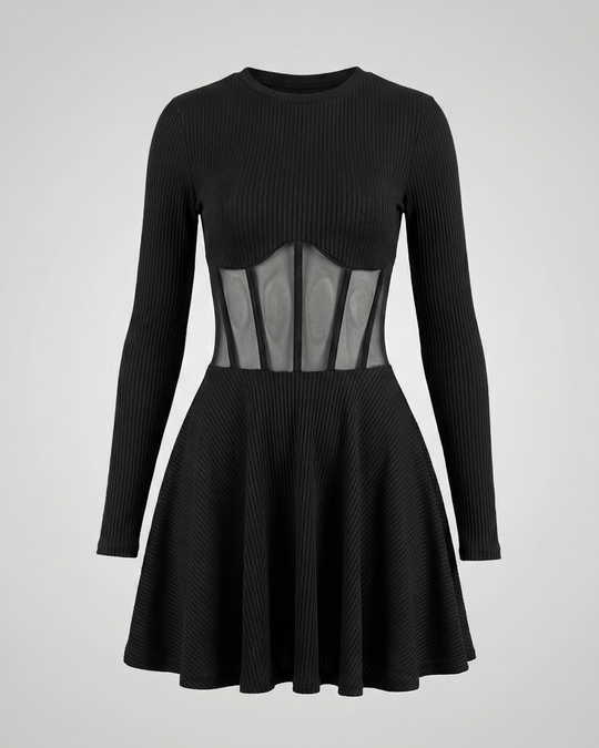 Elegantes Minikleid mit Einsätzen
