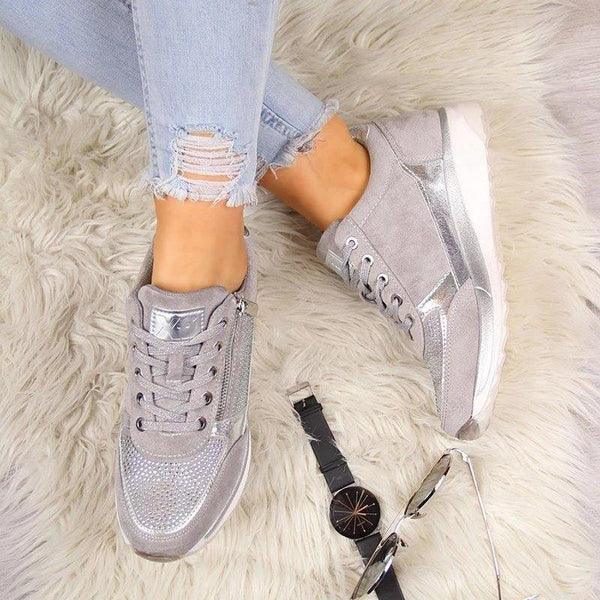 Orthopädische Schuhe - Reißverschluss - Einlagen - Ergonomische Schuhe - Damensneaker