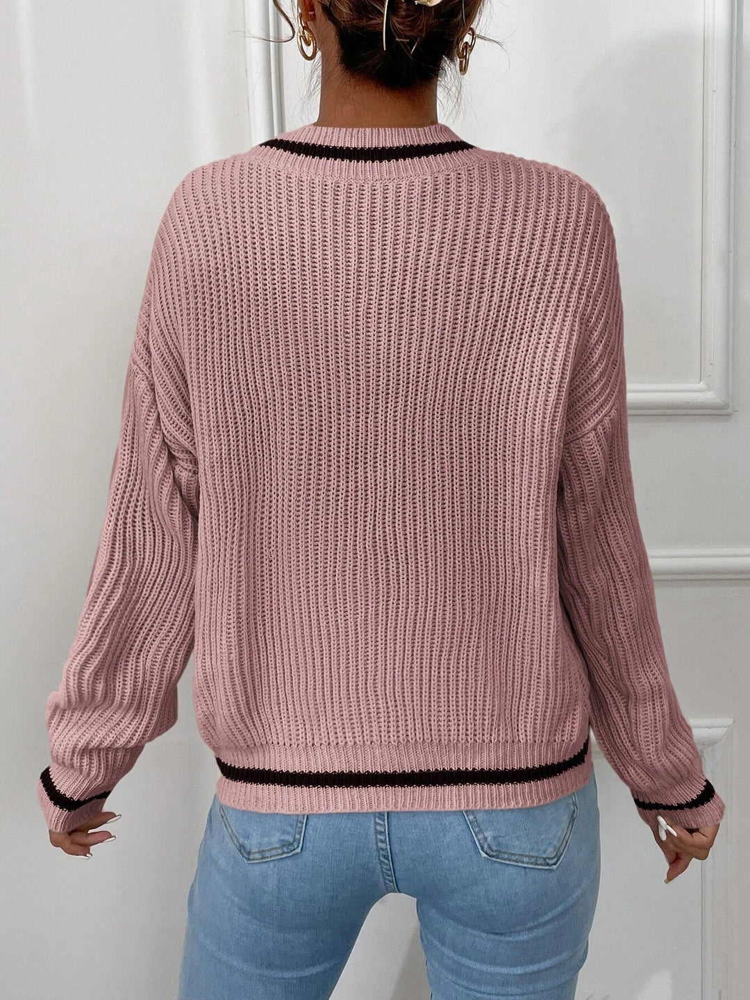 Nord Taschen | Pullover mit V-Ausschnitt und Patchwork