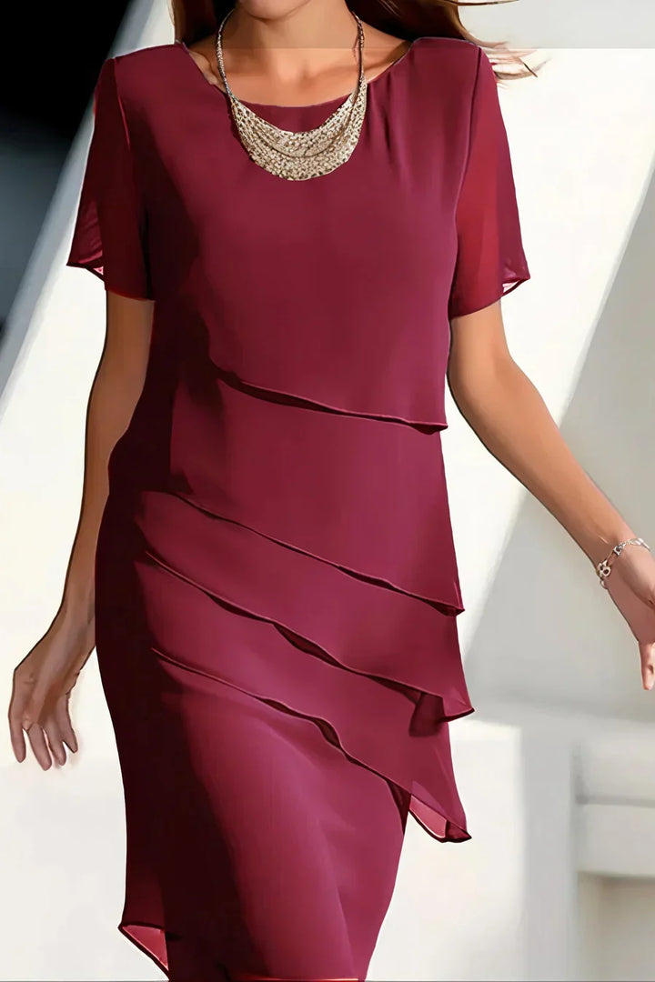 Gefaltetes Chiffonkleid - Hohe Qualität