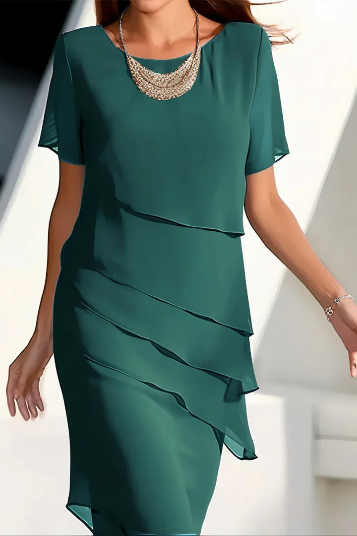 Gefaltetes Chiffonkleid - Hohe Qualität