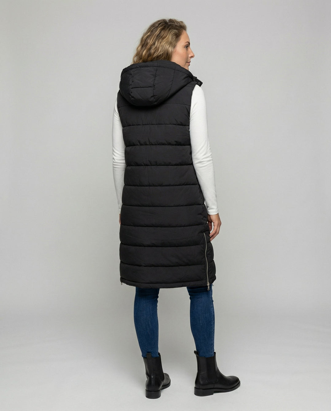 Lange Steppweste Damen