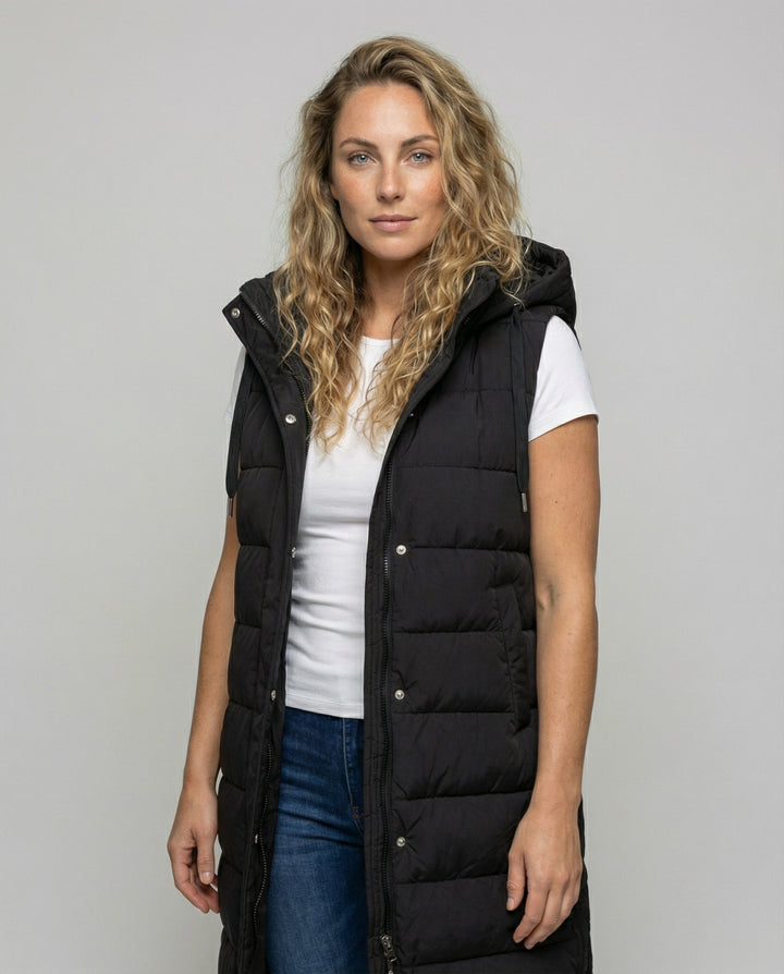 Lange Steppweste Damen