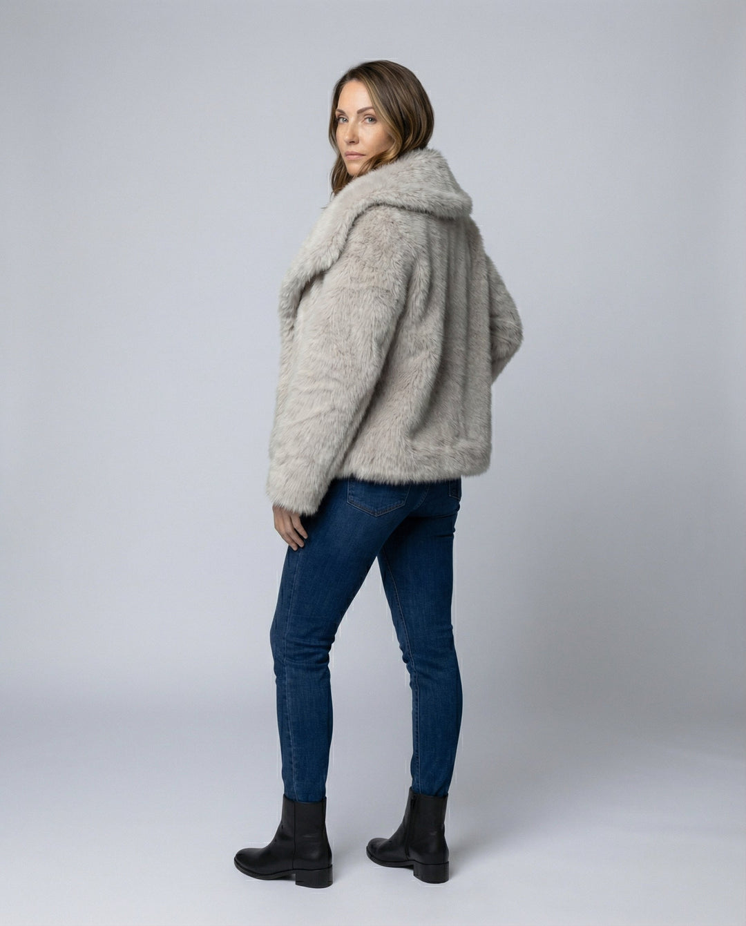 Damen Kunstpelzjacke Elegant