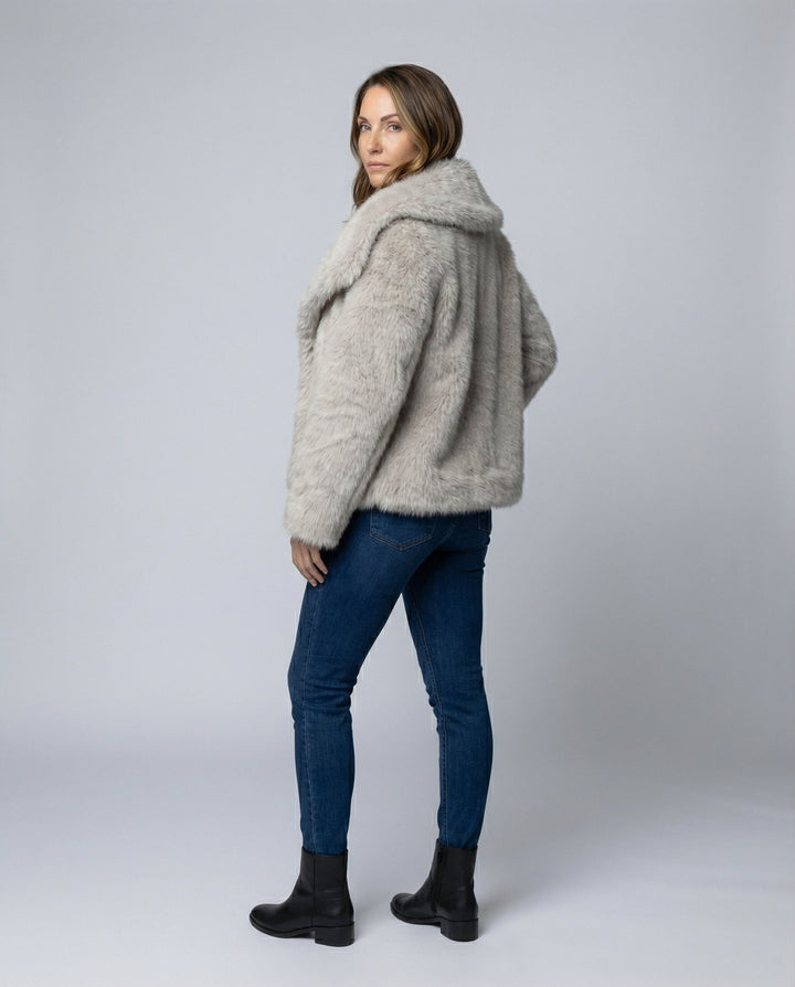 Damen Kunstpelzjacke Elegant