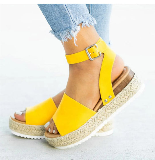Sandalen Damen Knöchelriemen Espadrille Schuhe für Den Sommer