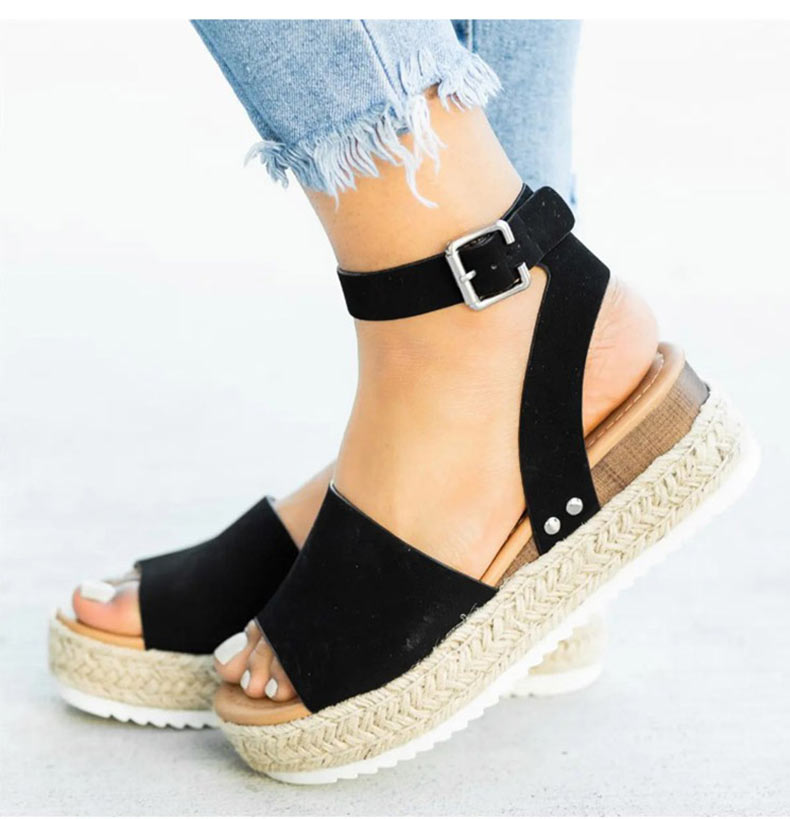 Sandalen Damen Knöchelriemen Espadrille Schuhe für Den Sommer