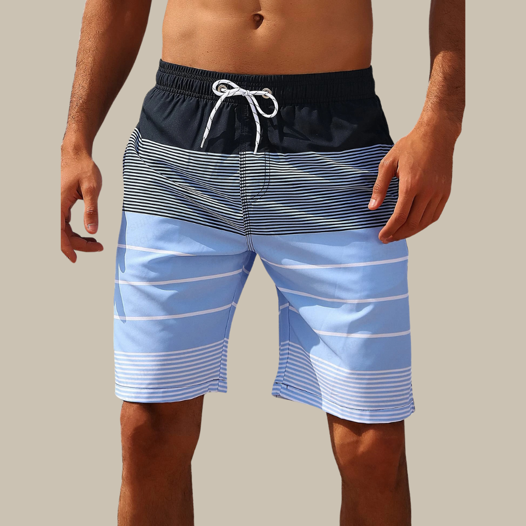 Schnell Trocknende Colorblock Badehose mit Stretch