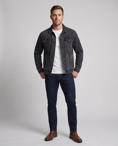 Herren Denimjacke im Vintage-Trucker-Cut mit Stonewash‑Effekt und Brusttaschen Nord Taschen