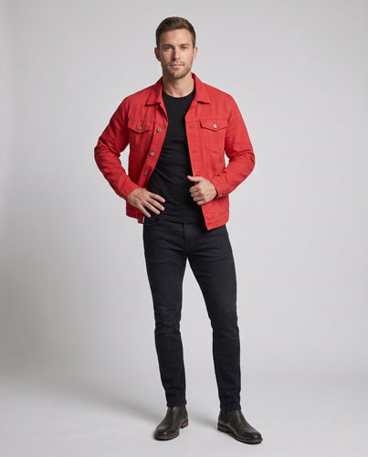 Herren Leichte Baumwoll-Denimjacke im Trucker-Cut mit Oversize-Passform Nord Taschen