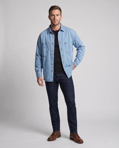 Herren Overshirt aus schwerem Denim im Worker‑Stil Nord Taschen
