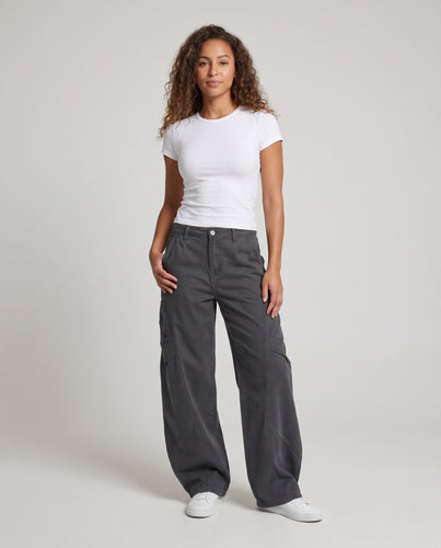 Damen weite Cargo-Hose mit tiefer Schrittpassform Nord Taschen