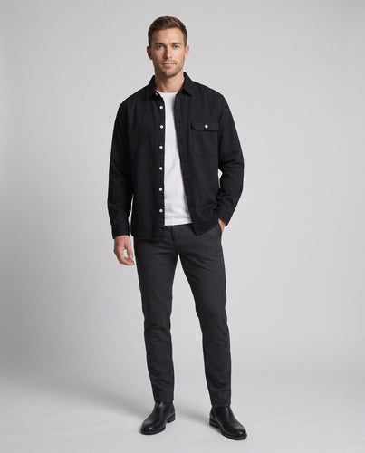 Herren Baumwoll-Overshirt mit Brusttasche und entspanntem Oversize-Schnitt Nord Taschen