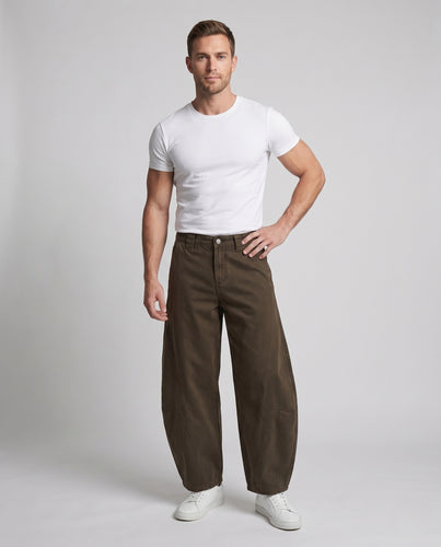 Herren Extraweit geschnittene Carpenter‑Palazzo‑Hose mit verstärkten Nahtpaneelen Nord Taschen