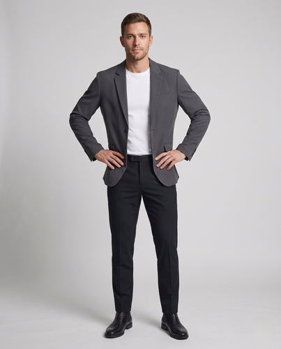 Herren Oversize Relaxed-Sakko mit Zweiknopf-Front und Pattentaschen Nord Taschen