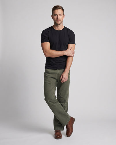 Herren Weite Palazzodenim‑Hose mit Paneelnähten und lockerem Komfortbund Nord Taschen