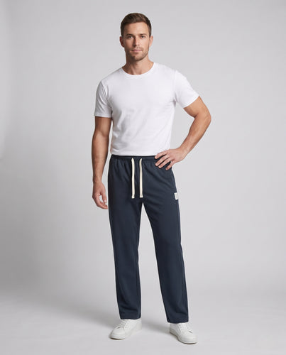 Herren Weite Relaxed-Jerseyhose mit extra langem Kordelzug, geradem Bein und Labelpatch Nord Taschen