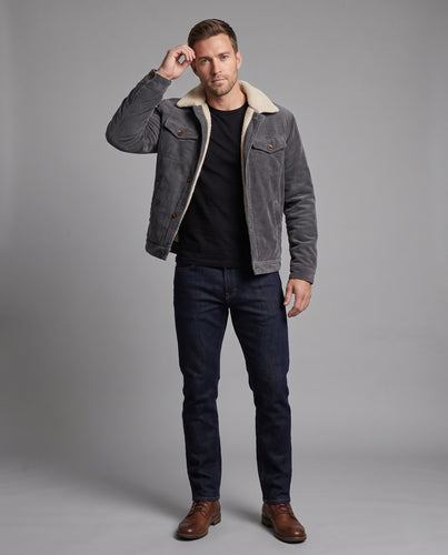 Herren Cordjacke mit Teddyfutter Nord Taschen