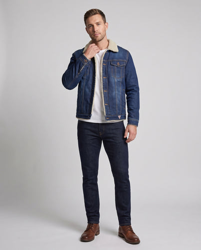 Herren Denimjacke mit Teddyfutter Nord Taschen