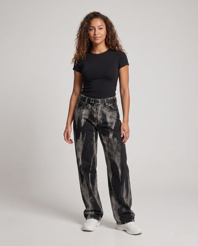 Damen Modische Hochtaillierte Jeans Nord Taschen