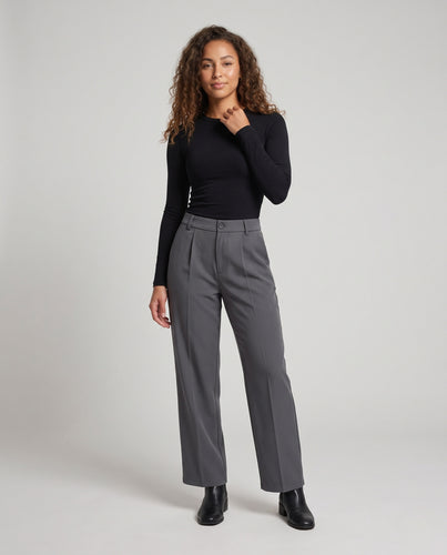 Damen Stilvolle Weitgeschnittene Hose Nord Taschen