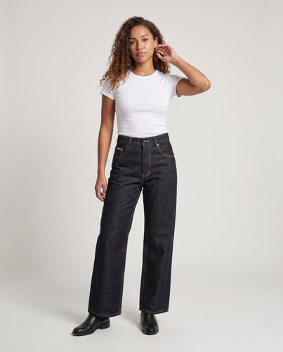 Damen Weitgeschnittene Denim-Hose Nord Taschen 1788750954
